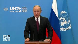 WATCH Russia President Putins full speech at UN General Assembly [upl. by Sucramel]