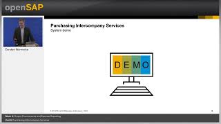 Purchasing Intercompany Services  W4U6  SAP Business ByDesign ProjectBased Services [upl. by Nnaeirelav]