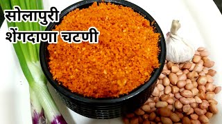 खमंग चवदार सोलापुरी शेंगदाणा चटणी  Solapuri Shengdana chutney  Peanut Chatni [upl. by Rivalee61]