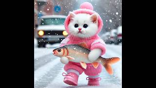 quotWhiskers Fishy Catch Kitty Picks Up a Surprisequotcute cat viral shorts [upl. by Richelle]