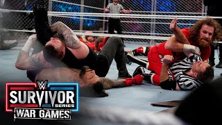 Sami Zayn saves Roman Reigns inside WarGames Survivor Series WarGames WWE Network Exclusive [upl. by Hull141]