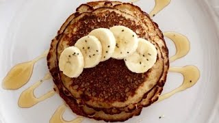 Hot Cakes de Avena y Platano Receta Saludable  SIN HARINA [upl. by Niamjneb]