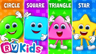 Learn Shapes Circle Square Triangle Rectangle amp more  Educational Videos For Toddlers amp Babies [upl. by Noiwtna38]