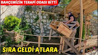 BAHÇEMİZİN TERAPİ ODASI BİTTİ SIRA GELDİ ATLARA [upl. by Sipple]