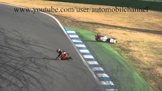 Touristenfahrten Hockenheim 260611 Motorradunfall Crash Accident chute [upl. by Webber901]