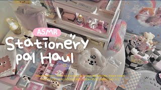 ASMR a Huge Stationery Pal Haul 📦 back to school  cute stationery unboxing with relaxing sound 🌙 [upl. by Iover718]