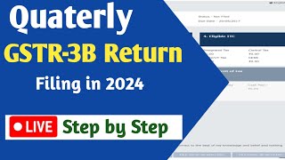 Quarterly GSTR3B Return Filing l How to file GSTR3B Return l [upl. by Adnalro]