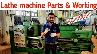 Lathe Machine Parts And Working ITI Polytechnic BTech Fitter Turner Machinist [upl. by Resiak]