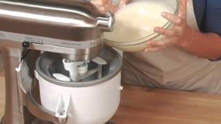 KitchenAid Stand Mixer Ice Cream Maker Attachment [upl. by Haines]