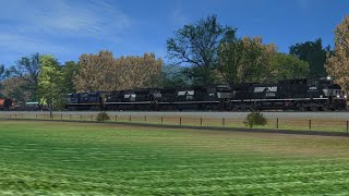 NS Manifest on Pennsylvania with exCSX SD70ACe 4837  Trainz A New Era [upl. by Mcneely150]