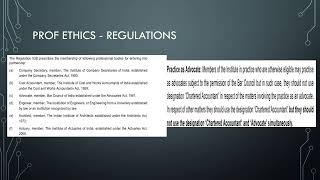 Professional Ethics Regulations May24  CA FINAL cafinal icai auditing may24 [upl. by Coad]