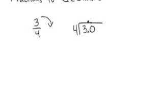 Changing fractions into decimals [upl. by Gnep]