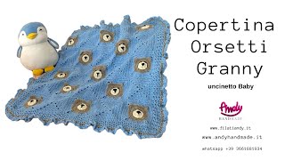 Tutorial completo copertina Orsetti Granny Uncinetto Baby [upl. by Gnaw559]