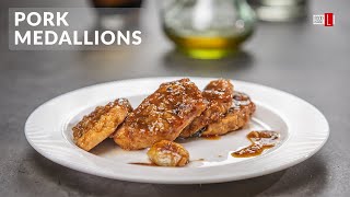 Pork Medallions with Balsamic Glaze  Food Channel L  A New Recipe Every Day [upl. by Neelya963]