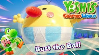 Yoshis Crafted World 100 Walkthrough 14  Burt The Ball ChillyHot Isles Boss Fight [upl. by Nonek]