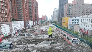 7 Minutes ago in Beijing Floods in China are now submerging the capital city of Beijing [upl. by Nameloc792]