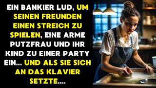 EIN BANKIER LUD EINE ARME PUTZFRAU ZU EINER PARTY EIN UM SICH ZU AMÜSIEREN UND ALS SIE SICH SETZTE [upl. by Osric]