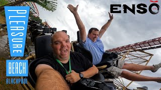 200th RIDE ON ENSŌ at Blackpool Pleasure Beach  4K Rider Cam [upl. by Gustave806]