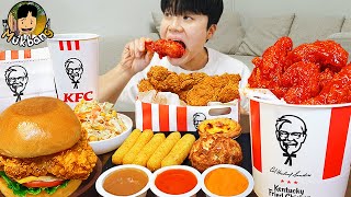 ASMR MUKBANG KFC 양념 치킨먹방 치즈 햄버거 치즈스틱 후라이드치킨 amp 레시피 CRISPY FRIED CHICKEN CHEESE BURGER EATING SOUND [upl. by Shafer]