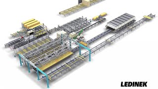 Complete production line for CROSS LAMINATED TIMBER CLT by Ledinek [upl. by Eillo644]