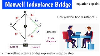 Maxwell inductance bridge  maxwell inductance bridge in hindi  maxwell inductance bridge formula [upl. by Krasnoff]