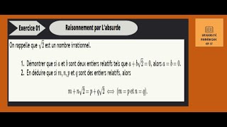 Exo 01  Méthodes de raisonnement mathématique [upl. by Mak406]