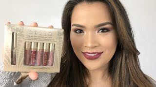 Stila Stay All Day Sparkle All Night Liquid Lipstick Set by Swatch Queen [upl. by Dawkins]