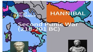 The Second Punic War 219201 BC romanrepublic carthage hannibal punicwars [upl. by Phelgen]