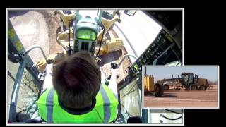 John Deere GSeries Motor Grader versus Caterpillar MSeries Demonstration [upl. by Aihsercal]