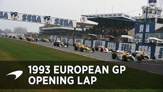 Ayrton Sennas Opening Lap of the 1993 European GP at Donington [upl. by Osugi635]