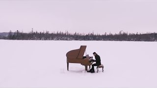 Piano concert on frozen Michigan lake [upl. by Patterson]