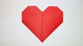 Origami Heart Instructions How To Make Paper Heart Easy [upl. by Bough]