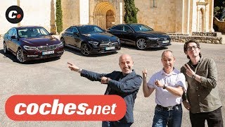 Audi A7 vs MercedesBenz CLS vs BMW Serie 6 GT  Prueba Comparativa  Review en español  cochesnet [upl. by Chapland]