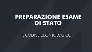 Preparazione esame di stato Architetti 2021  Il codice deontologico [upl. by Mackler]