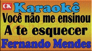 Karaokê Você não me ensinou a te esquecer  Fernando Mendes [upl. by Mizuki]