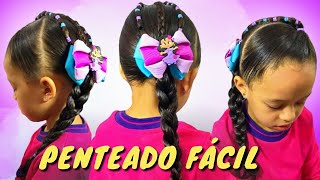 PENTEADO INFANTIL  CABELOS CRESPOS E CACHEADOS [upl. by Rodgiva]