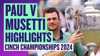 Title Town for Tommy 🏆  Highlights  Tommy Paul v Lorenzo Musetti  cinch Championships 2024 Final [upl. by Darcia665]