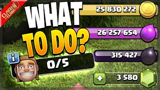 What to do When you have MAX LOOT and NO BUILDERS in Clash of Clans [upl. by Garvy]