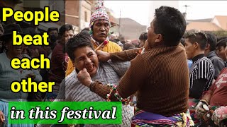 Tinku Festival  In this festival people beat each other to death [upl. by Steven]