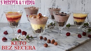 KETO DEZERT U CASI BEZ SECERA  LCHF ISHRANA [upl. by Eirollam160]