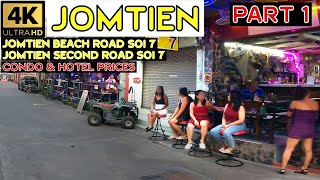 Some Condo and Hotels on Jomtien Beach Soi 7 Rompho and Jomtien Second Road Soi 7 2024 Pattaya [upl. by Knobloch]