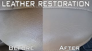 Leather seat restoration step by stepHow to use clydes leather recoloring balmCleaning car seats [upl. by Weissberg]