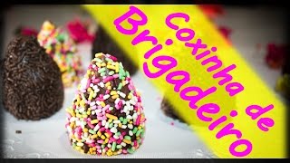 Coxinha de brigadeiro com Morango  Como fazer [upl. by Ulani]