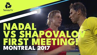 Nadal vs Shapovalov First Meeting  Montreal 2017 Highlights [upl. by Eiddam213]