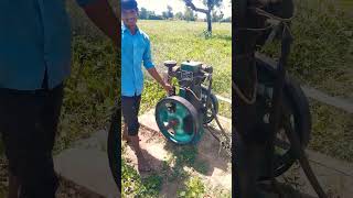 Field Marshal diesel engine in start मशीन चालू करते हुए [upl. by Alisen]