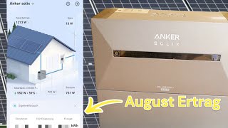 August Ertrag und Kostensenkung durch Anker Solix Solarbank 2 E1600 Pro  Gutscheincode [upl. by Debarath390]