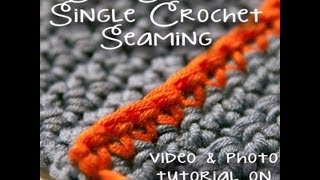 How to Crochet Slip Stitch and Single Crochet Seaming [upl. by Katheryn]