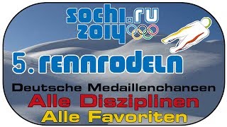 Sotschi 2014 Olympia Special 5 Rennrodeln  Rodeln  Alle Disziplinen  Favoriten Sochi 2014 luge [upl. by Ahsilrae82]