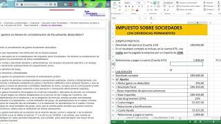 FÁCIL IMPUESTO SOBRE SOCIEDADES EJEMPLO CONTABILIZACIÓN 3 [upl. by Eeloj683]