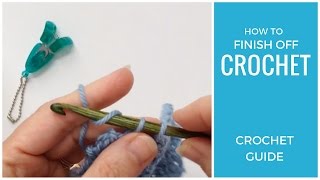 Lefthanded crochet How to fasten off in crochet [upl. by Stella569]